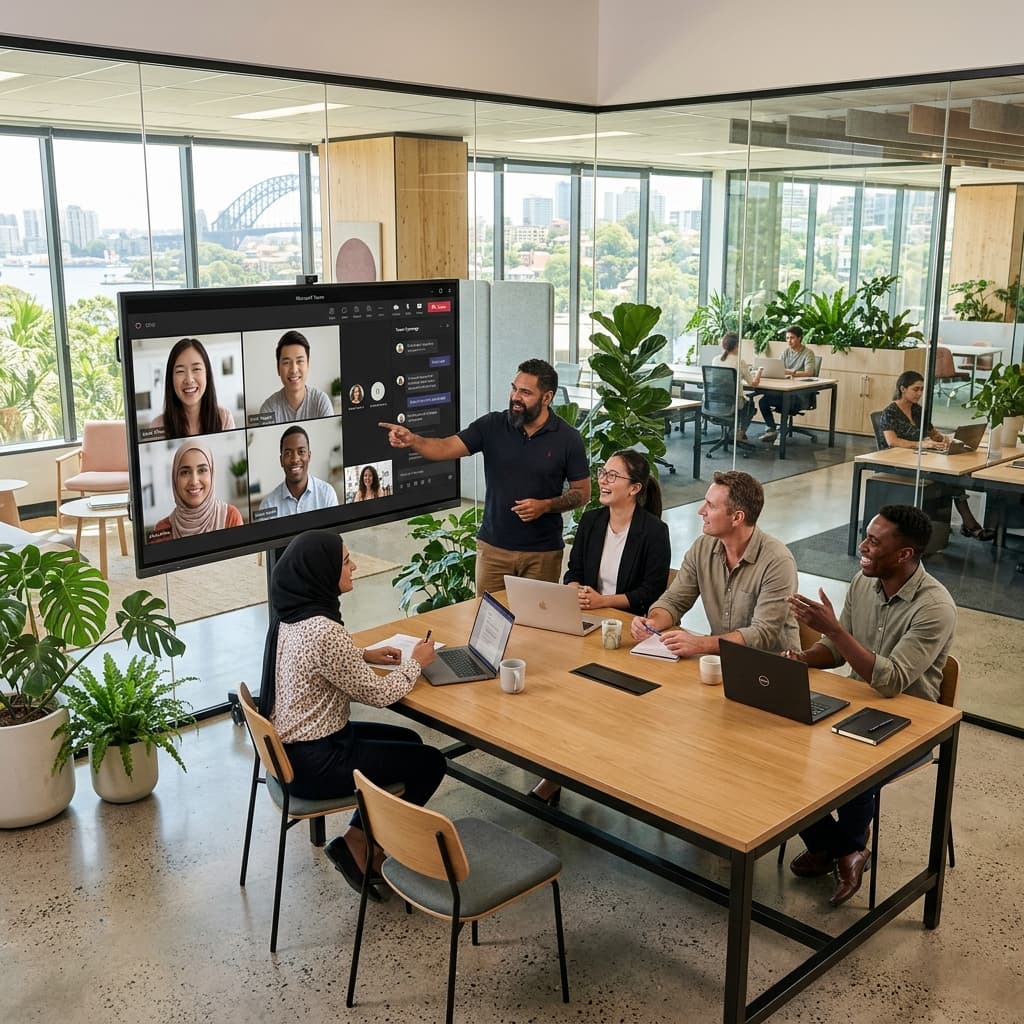 Australian IT team collaborating with Microsoft 365 - Image 3