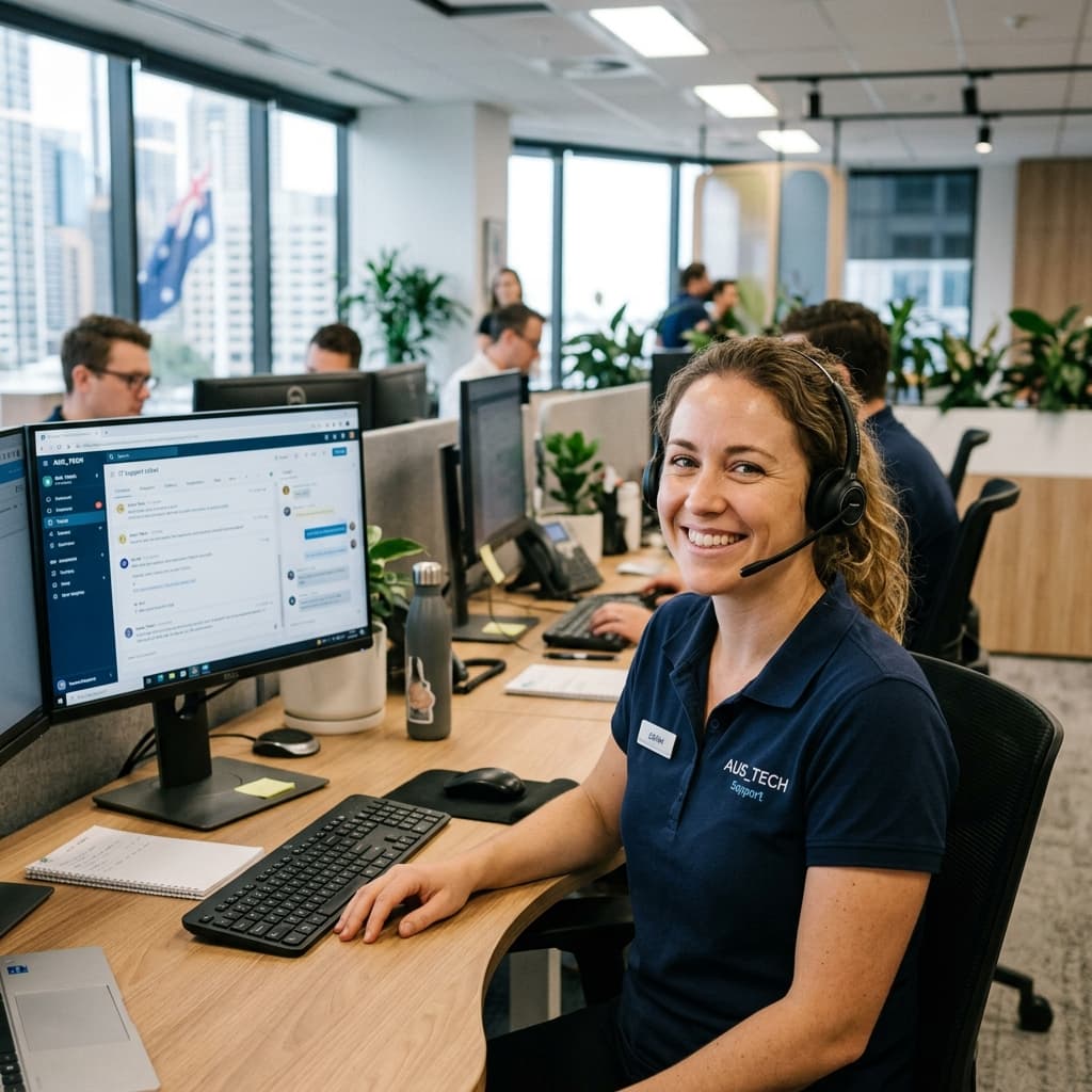 Australian IT team collaborating with Microsoft 365 - Image 3