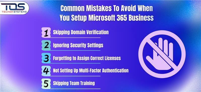 mistakes to avoid in Microsoft 365 business