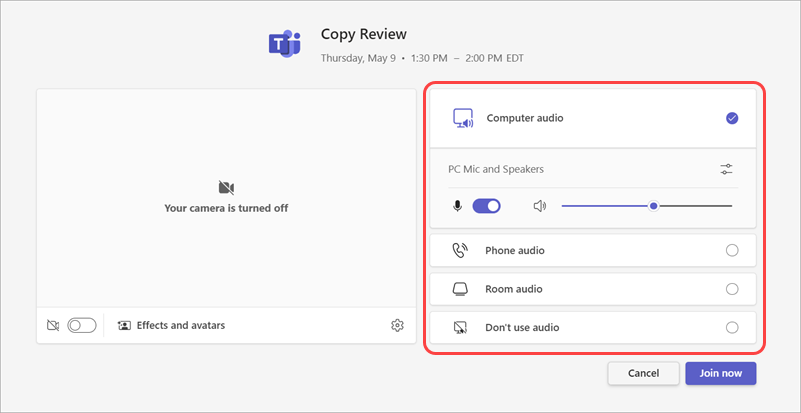 Check Audio and Video Settings